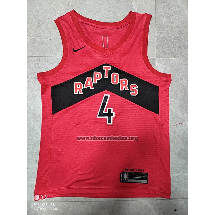 Camiseta Toronto Raptors Scottie Barnes NO 4 Icon 2020-21 Rojo